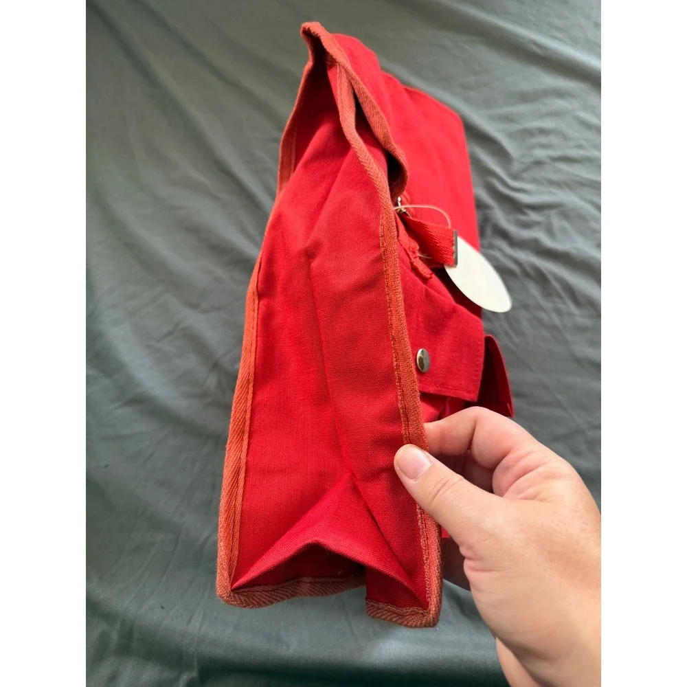 Vintage Quality Bags by ERO Red Canvas Backpack Utility Rucksack New With Tags
